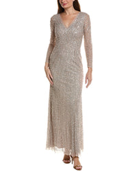 Adrianna Papell Beaded Mesh Dress
