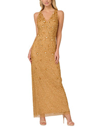 Adrianna Papell Adrianna Papell Beaded Mesh Dress