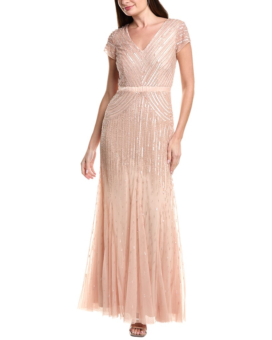 Adrianna Papell Adrianna Papell Beaded Mesh Dress