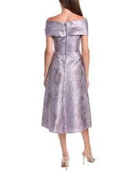 Teri Jon by Rickie Freeman Teri Jon By Rickie Freeman Metallic Jacquard Off-Shoulder Fit N Flare Dress