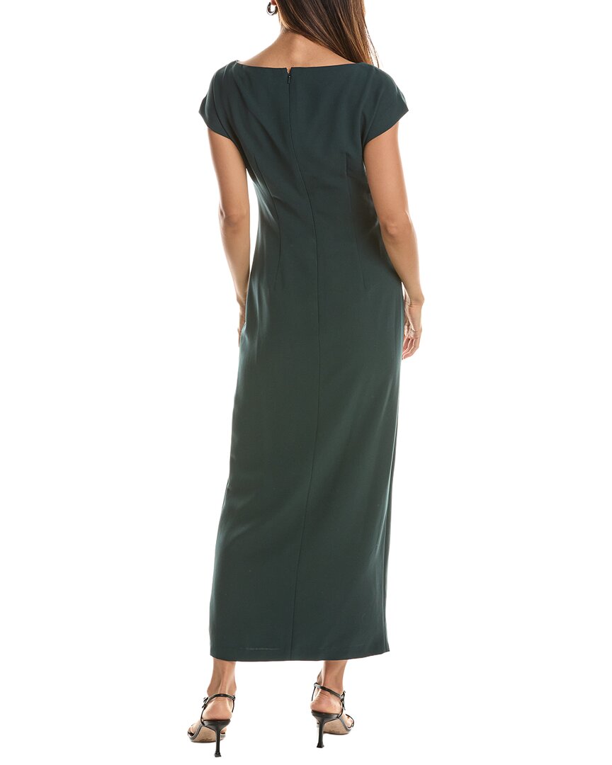 Lela Rose Floral Cord Embroidered Fluid Crepe Cascade Dress
