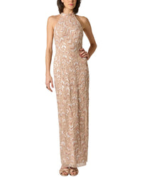 Aidan Mattox Aidan Mattox Beaded Halter Long Dress