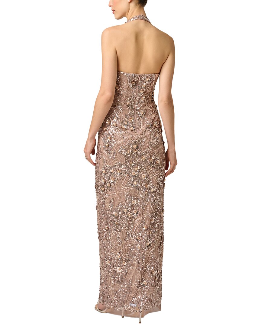 Aidan Mattox Aidan Mattox Beaded Halter Long Dress