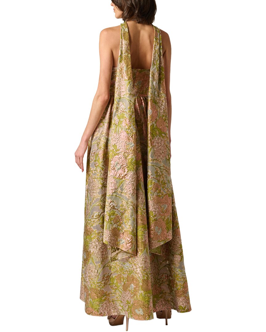 Aidan Mattox Aidan Mattox Floral Jacquard Long Dress