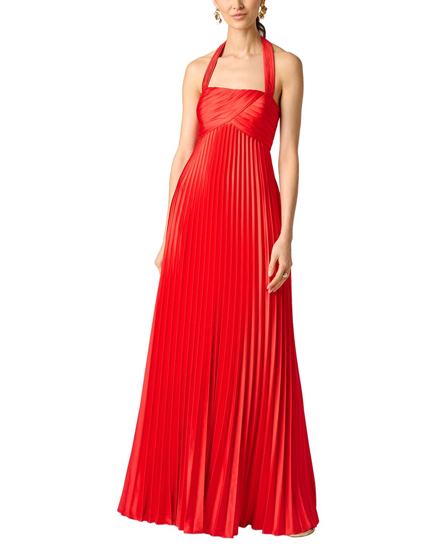 Aidan Mattox Aidan Mattox Stretch Charmeuse Pleated Gown