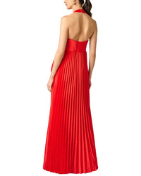 Aidan Mattox Aidan Mattox Stretch Charmeuse Pleated Gown