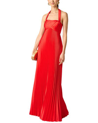 Aidan Mattox Aidan Mattox Stretch Charmeuse Pleated Gown