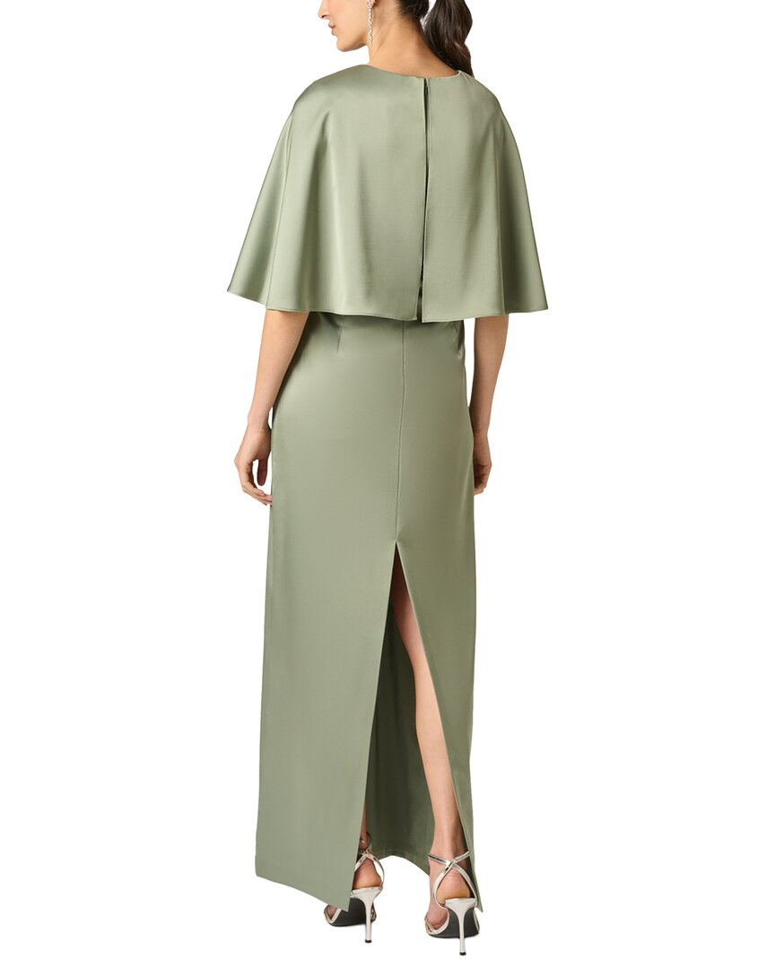 Aidan Mattox Aidan Mattox Crepe Back Satin Long Dress