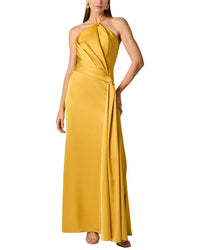 Aidan Mattox Aidan Mattox Crepe Back Satin Long Dress