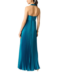 Aidan Mattox Aidan Mattox Stretch Charmeuse Pleated Gown