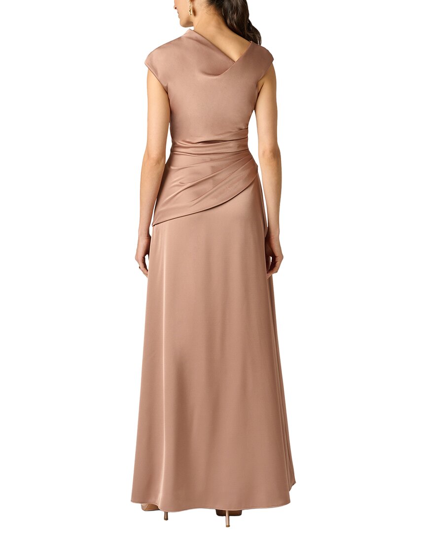 Aidan Mattox Aidan Mattox Crepe Back Satin Long Dress