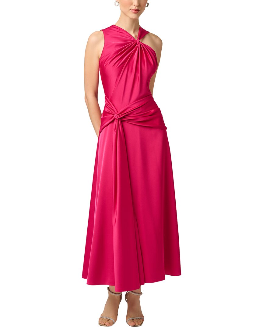 Aidan Mattox Aidan Mattox Crepe Back Satin Midi Dress