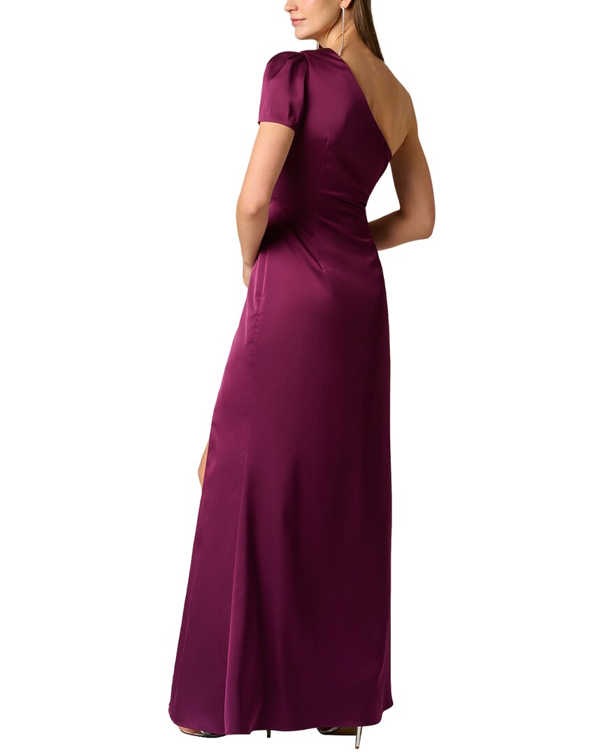 Aidan Mattox Aidan Mattox Crepe Back Satin Long Dress