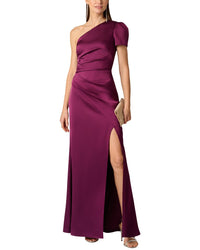 Aidan Mattox Aidan Mattox Crepe Back Satin Long Dress