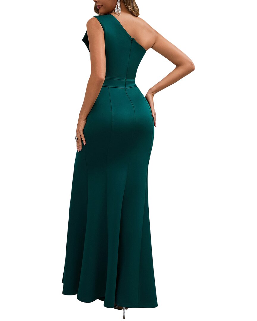 GVIBI Gvibi Solid One Shoulder Maxi Dress