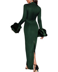 Oloey Solid Maxi Dress