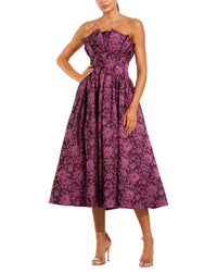 Mac Duggal Printed Midi Dress