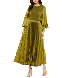 Mac Duggal Pleated Midi Dress