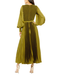 Mac Duggal Pleated Midi Dress