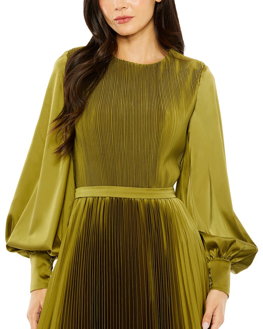 Mac Duggal Pleated Midi Dress