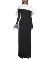 Amina Glam Solid Maxi Dress