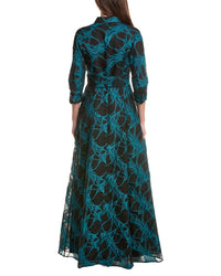 Teri Jon by Rickie Freeman Teri Jon By Rickie Freeman Organza Web Pattern Shirt Gown