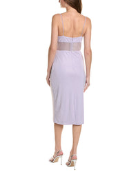 Et Ochs Harmony Crystal Silk-Trim Midi Dress