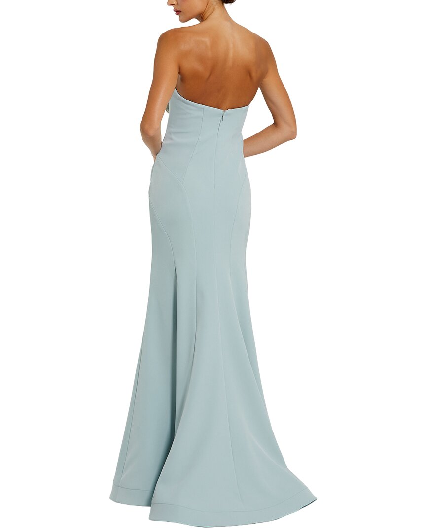 Mac Duggal Strapless Crepe Trumpet Gown