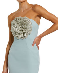 Mac Duggal Strapless Crepe Trumpet Gown