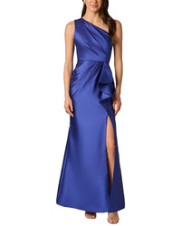 Adrianna Papell One Shoulder Solid Maxi Dress