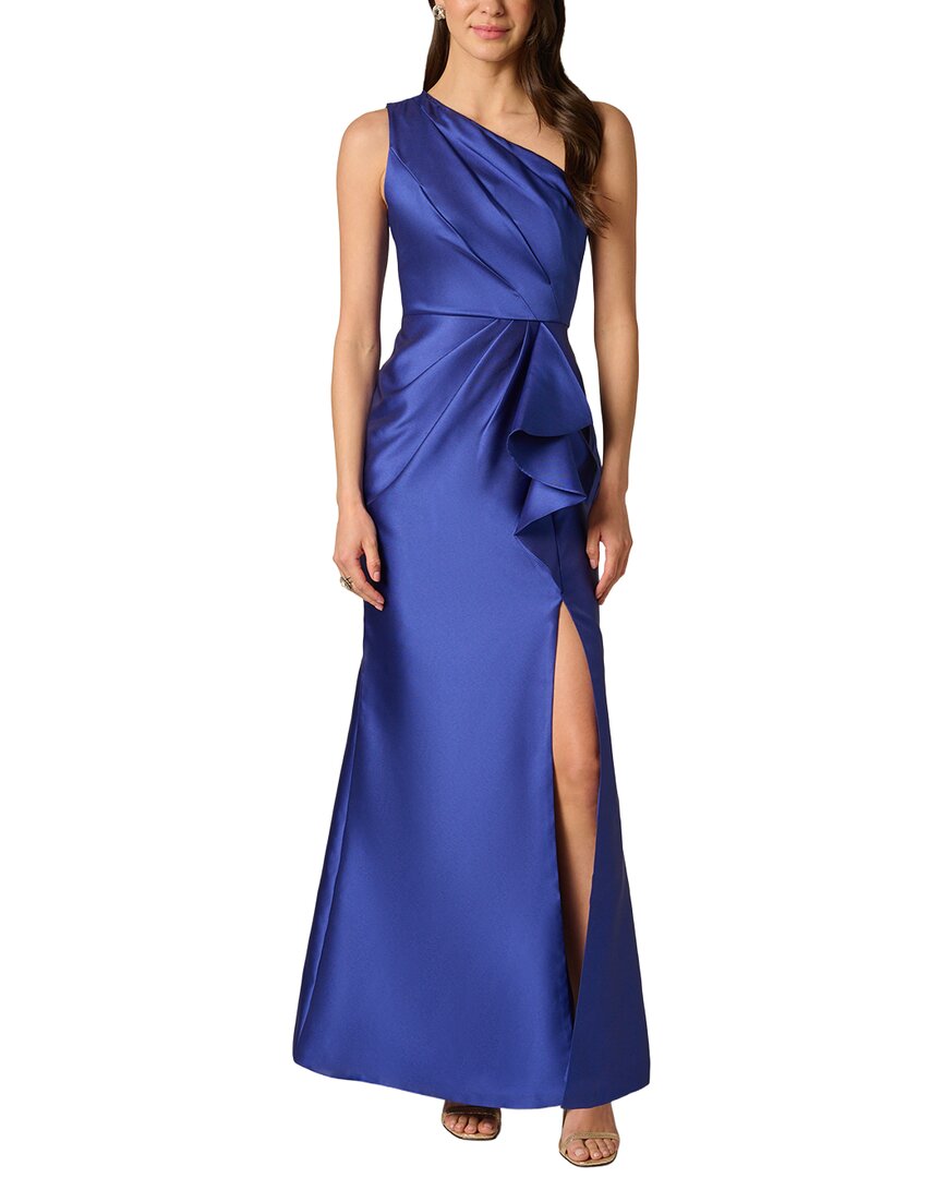 Adrianna Papell One Shoulder Solid Maxi Dress