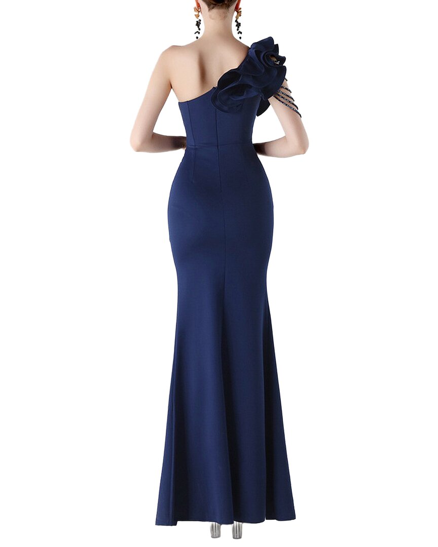Kalinnu Solid One Shoulder Maxi Dress
