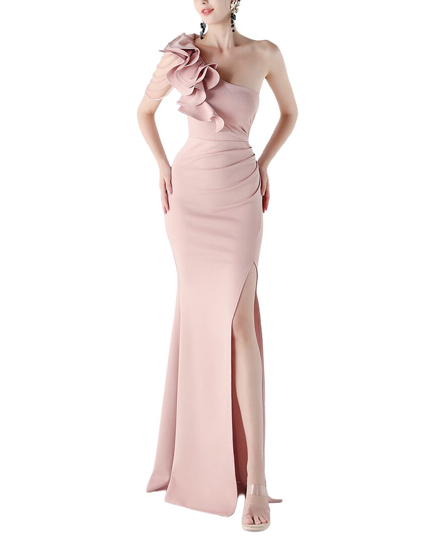 Kalinnu Solid One Shoulder Maxi Dress