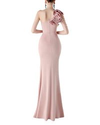 Kalinnu Solid One Shoulder Maxi Dress