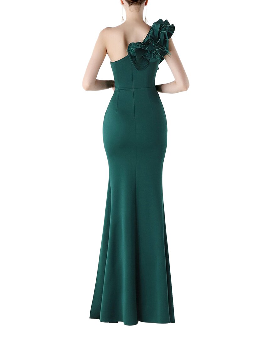 Kalinnu Solid One Shoulder Maxi Dress