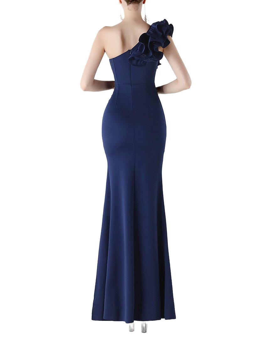 Kalinnu Solid One Shoulder Maxi Dress