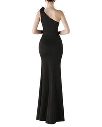 Kalinnu Solid One Shoulder Maxi Dress