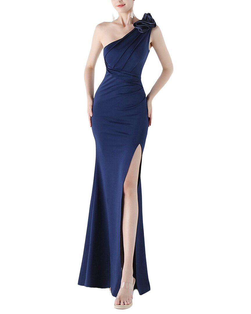 Kalinnu Solid One Shoulder Maxi Dress