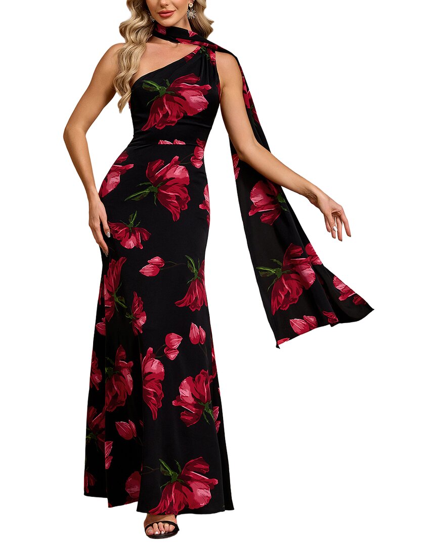 Luna Tuccini Printed One Shoulder Maxi Dress