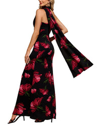 Luna Tuccini Printed One Shoulder Maxi Dress