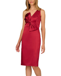 Aidan Mattox Satin Sheath Dress