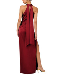 Adrianna Eve Stretch Satin Long Dress