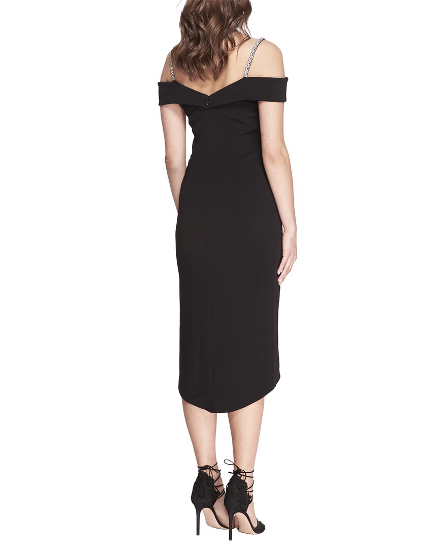Marchesa Notte Midi Dress, 2 / Black