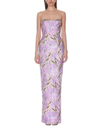 Bronx And Banco Sienna Sequin Dahlia Strapless Maxi Dress