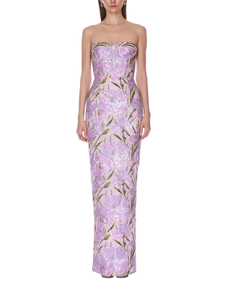 Bronx And Banco Sienna Sequin Dahlia Strapless Maxi Dress