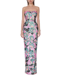 Bronx And Banco Calypso Sequin Dahlia Strapless Maxi Dress