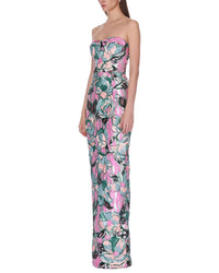 Bronx And Banco Calypso Sequin Dahlia Strapless Maxi Dress