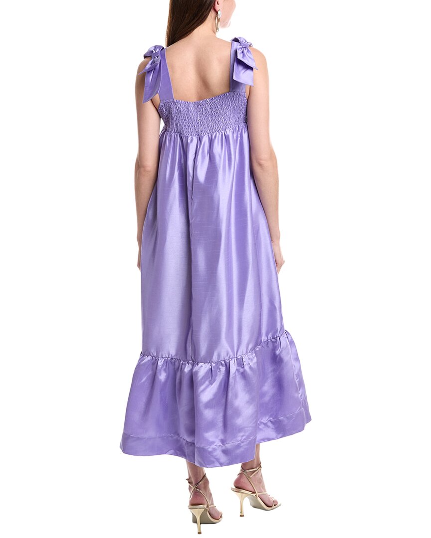 amur purple ruffle dress Reiss Amur Ruffle Maxi Dress in Lilac