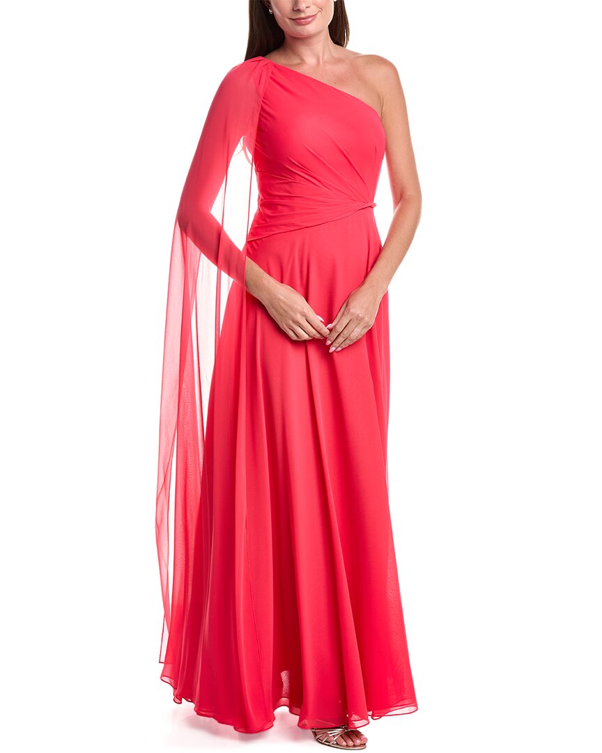 Teri Jon by Rickie Freeman Teri Jon By Rickie Freeman Chiffon One-Shoulder Drape Gown