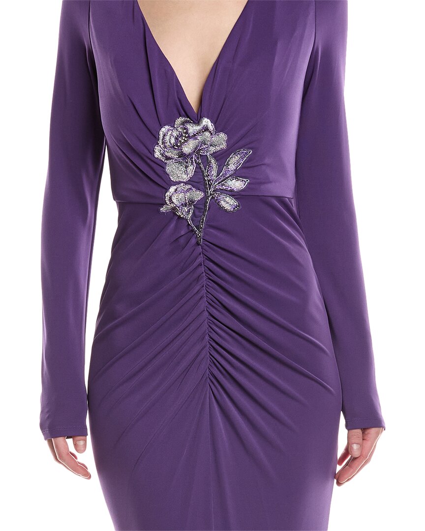 Marchesa Notte Jersey Drape Gown